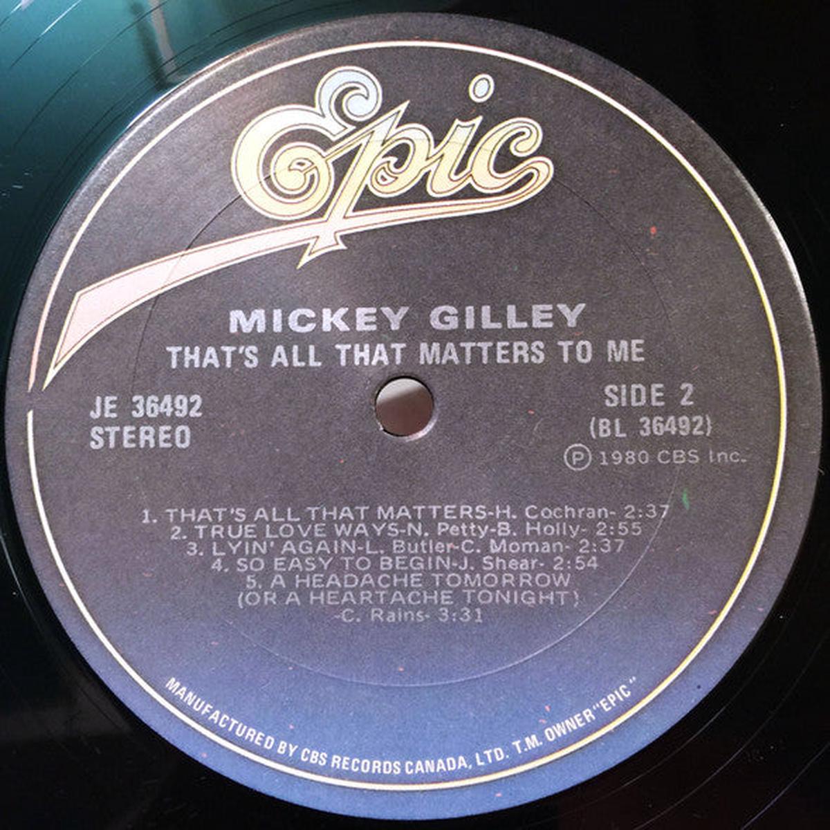 Mickey Gilley That’s All That Matters To Me – 1980-Folk, World, & Country (vinyl)