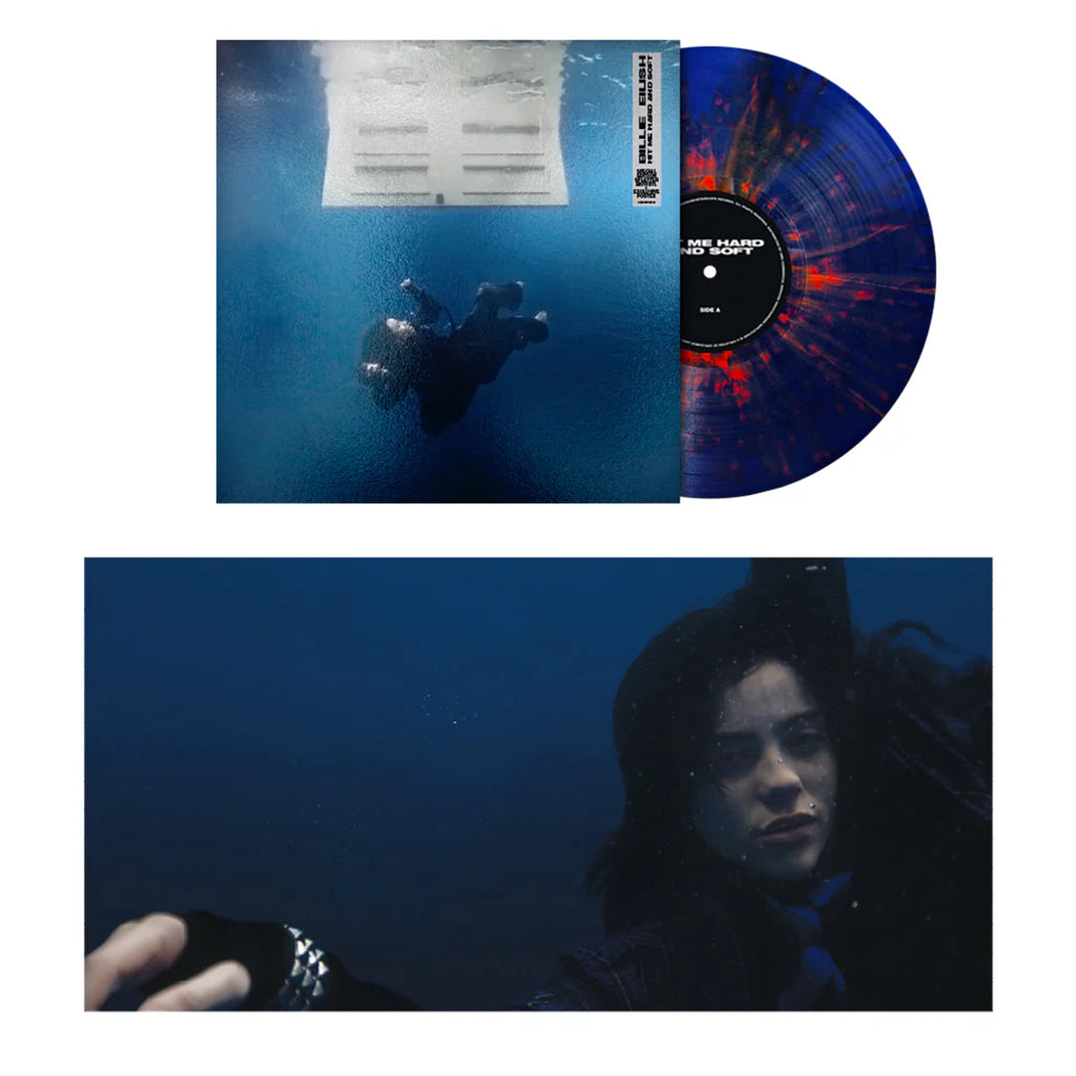 Billie Eilish – Hit Me Hard And Soft (Special Anniversary Edition) – LP – Deluxe Dark Blue and Orange Splatter Bio-Vinyl