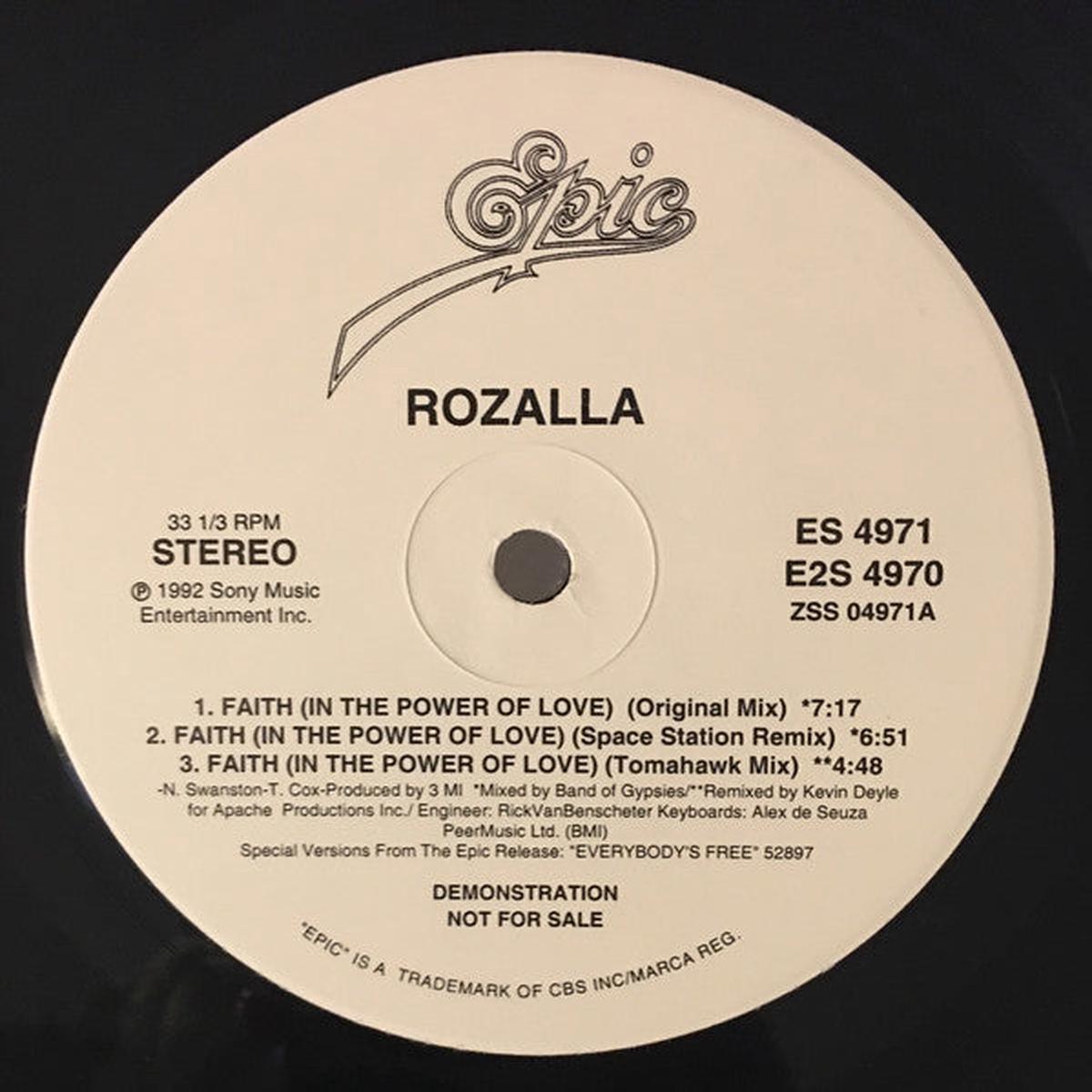 Rozalla  Faith (In The Power Of Love) -1992-  Electronic-Euro House (2 lp) Promo Vinyl