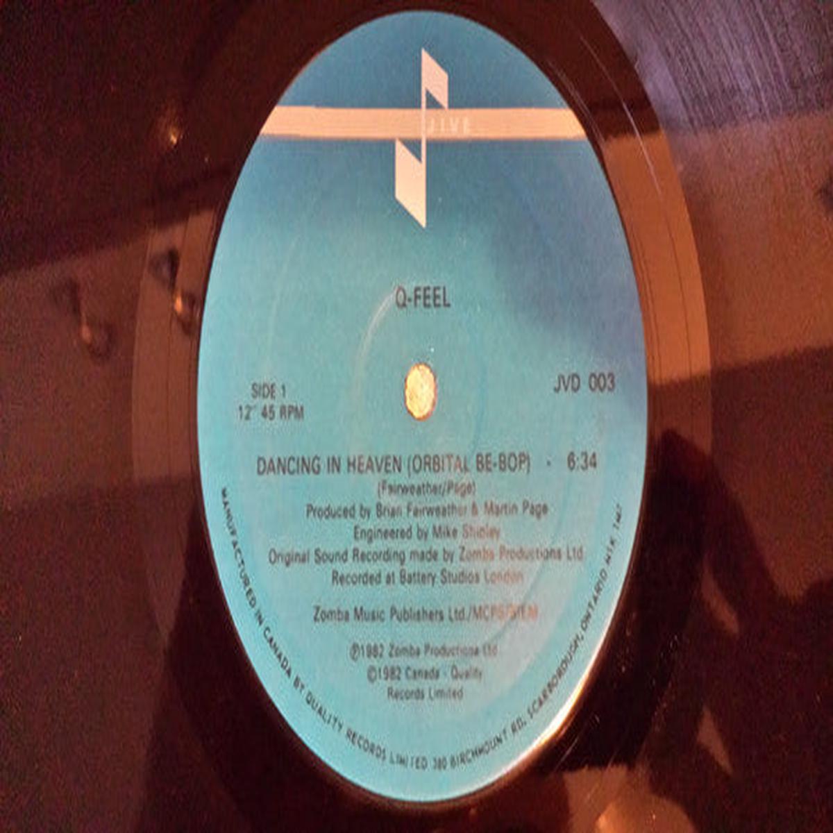 Q-Feel Dancing In Heaven (Orbital Be-Bop) –1982 -12″, 45 RPM, Maxi-Single (vinyl)