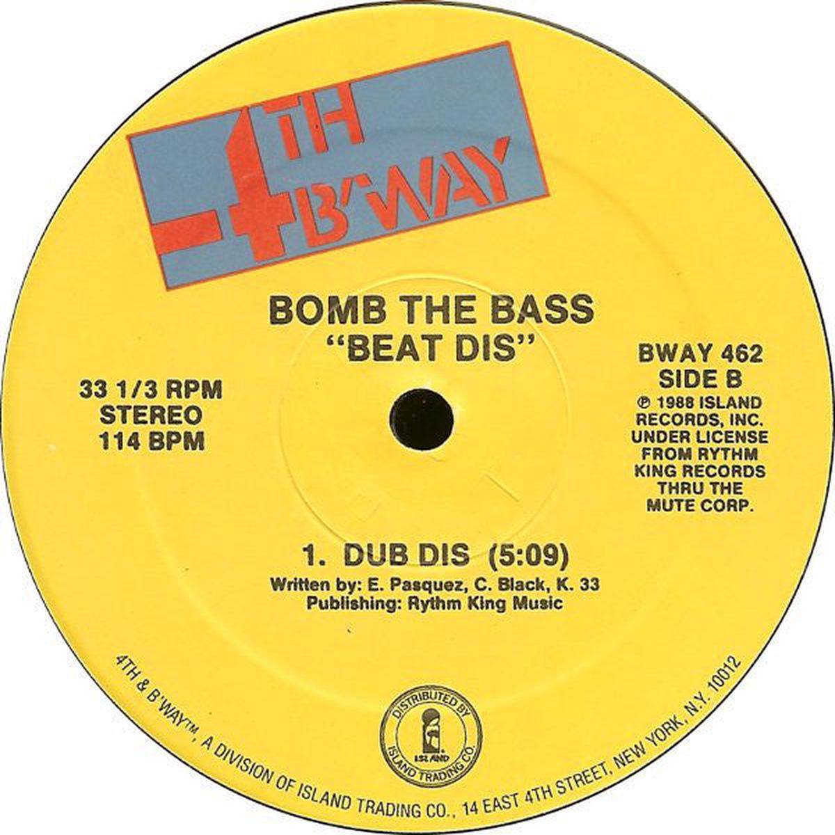 Bomb The Bass Beat Dis – 1988-Electronic, Hip Hop , Breaks ( Vinyl, 12″, 33 RPM )