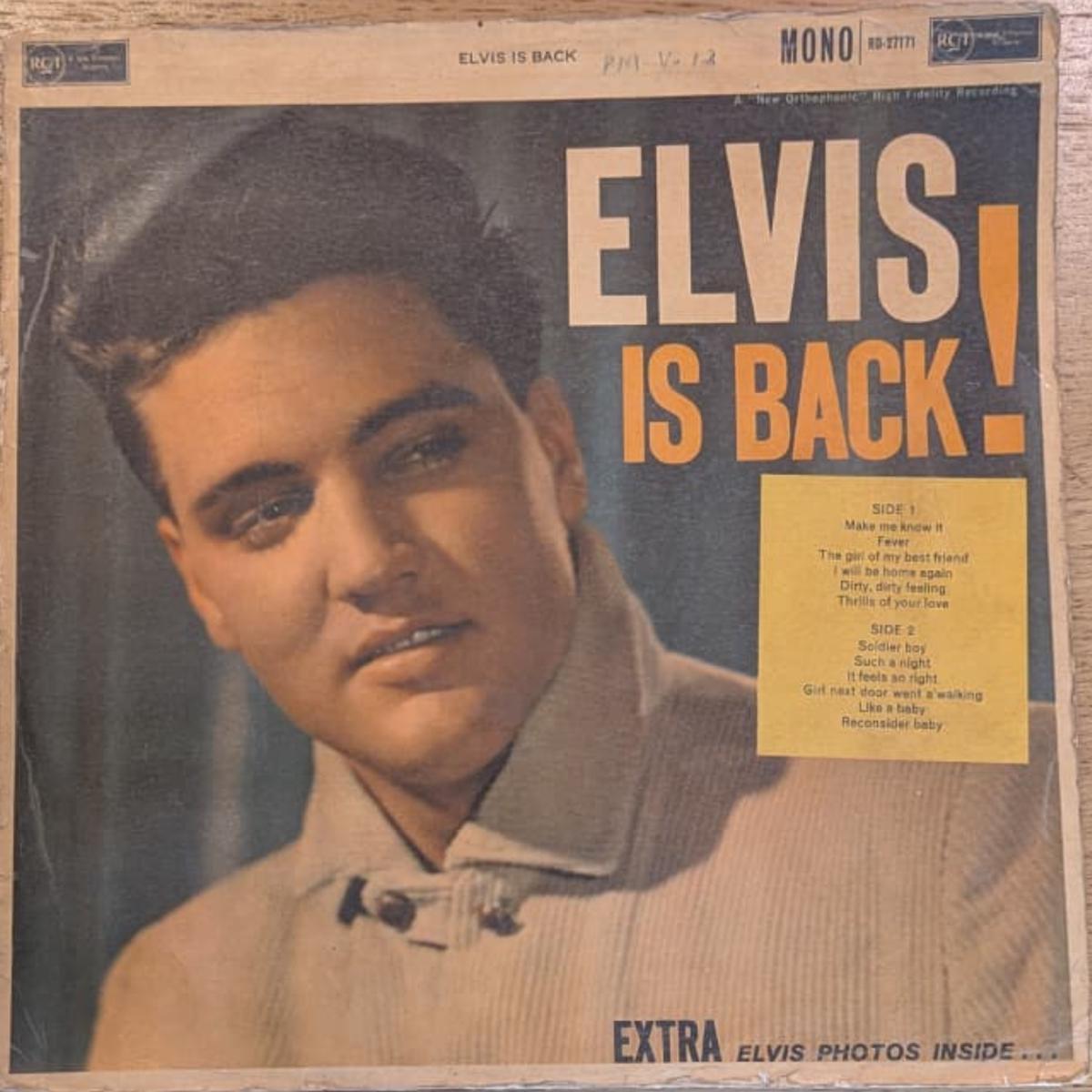 Elvis Presley – Elvis Is Back! ( (Used Vinyl – G) NJ Marketplace