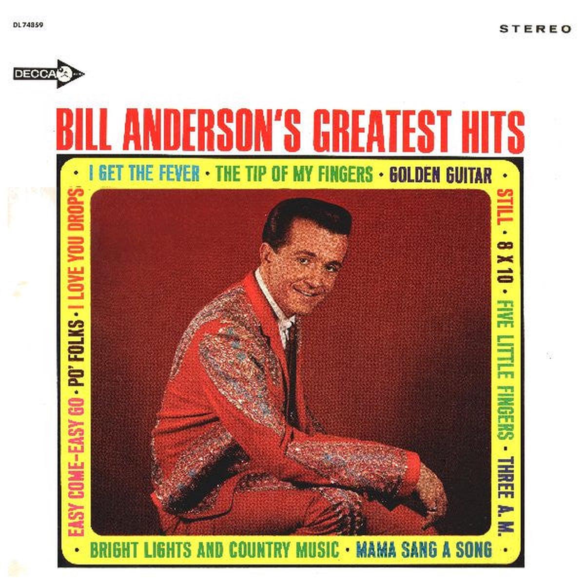 Bill Anderson  Bill Anderson’s Greatest Hits -1973- country (Vinyl)